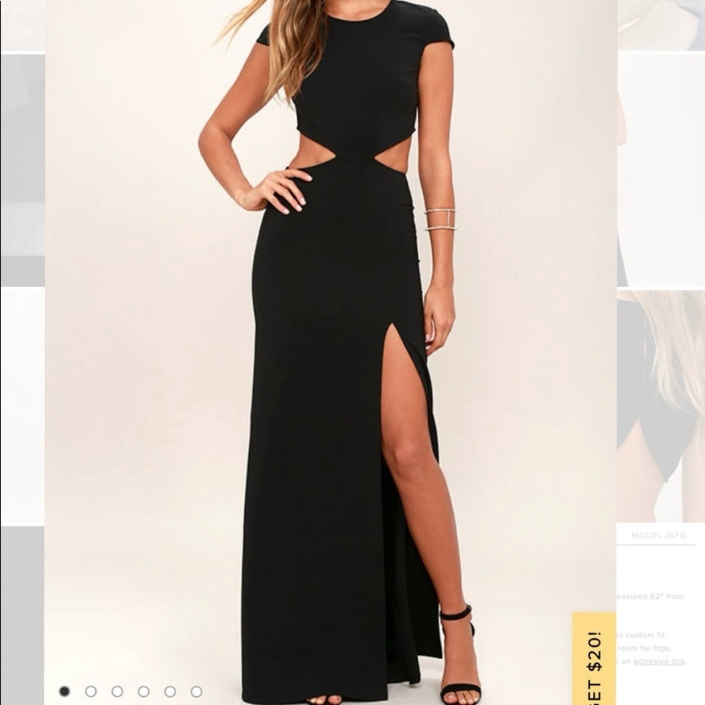 NWT black Lulus cut out dress